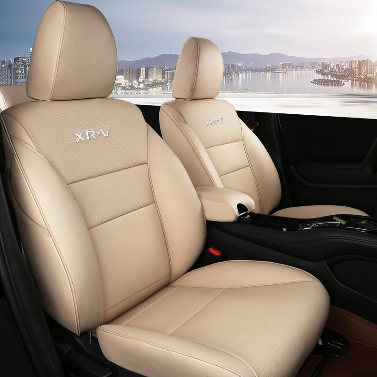 ホンダXR-V専用 フィット感抜群 高級シートカバー ロゴ入り 防水防汚 全席セット 専用シートカバー - 防水5層構造 | iCarCompanion