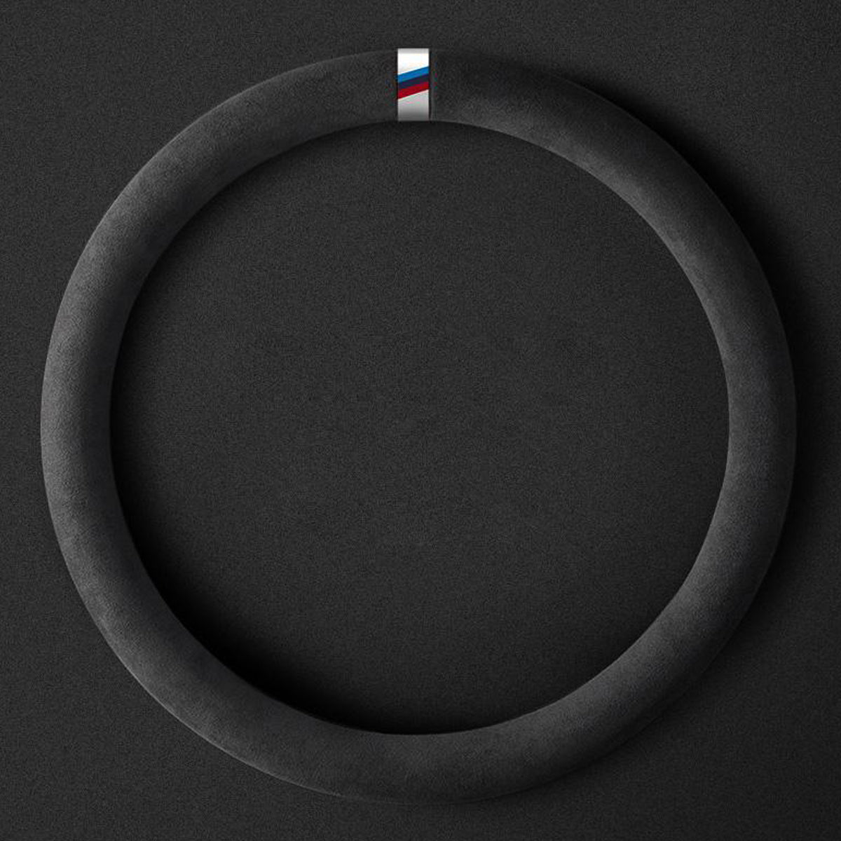 純正Alcantara 高級スエード ハンドルカバー レインボーリボン 無臭 手触り おしゃれ 37~39CM 専用ハンドルカバー | iCarCompanion