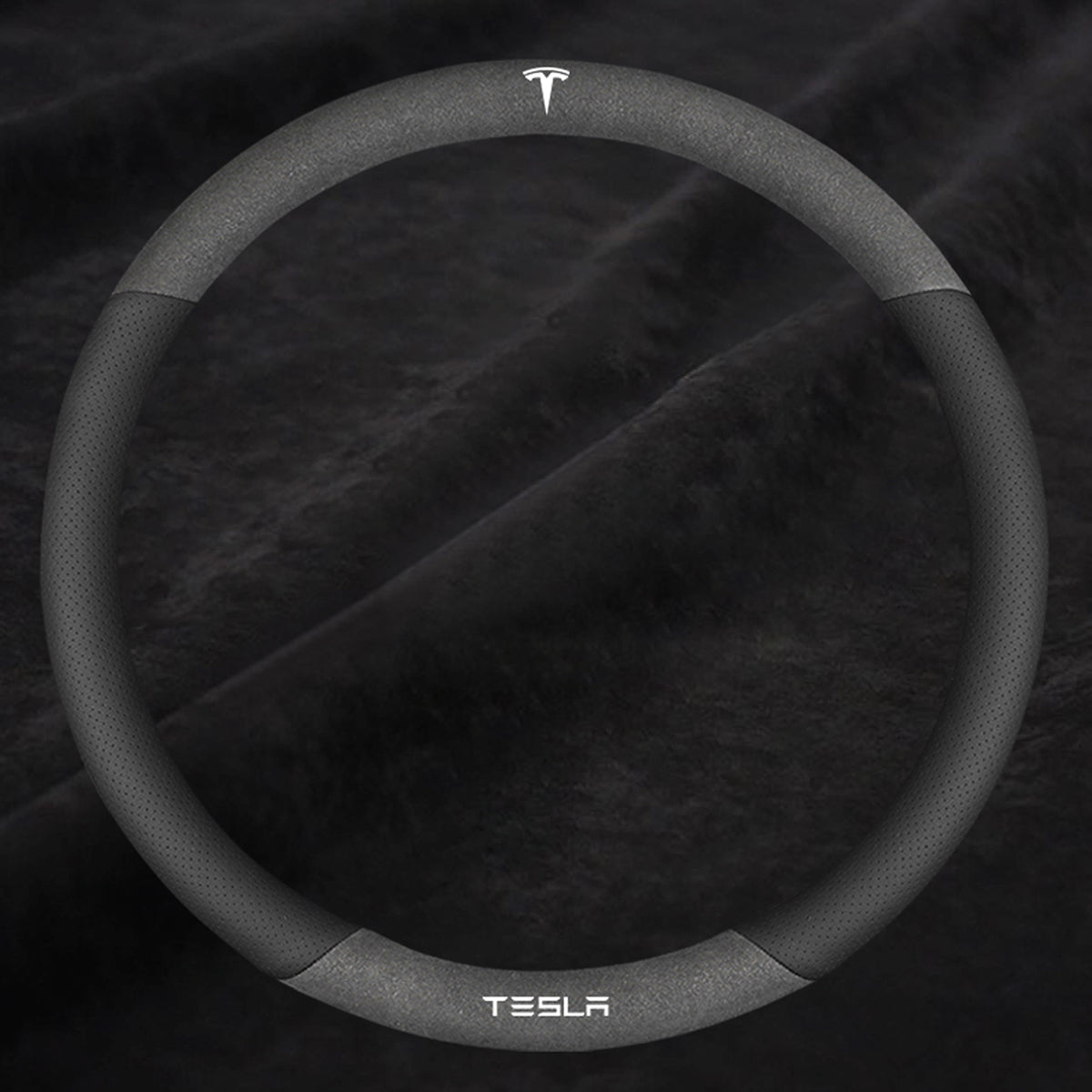 TESLAテスラ model3/Y/X/S 高級レザー スエード ハンドルカバー おしゃれ O型 D型 36CM 専用ハンドルカバー | iCarCompanion