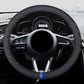 ハンドルカバー スエードレザー 高級感 四季汎用 滑り止め O型-D型 軽/普自動車 SUV 37~38CM 専用ハンドルカバー | iCarCompanion