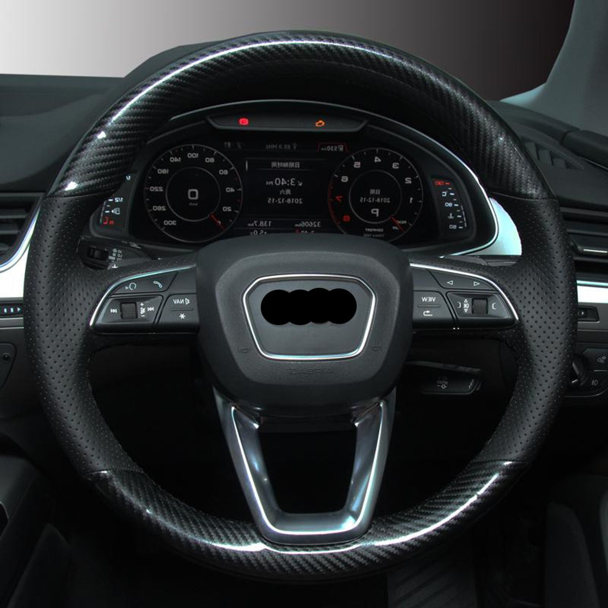 AUDI アウディ 本革 桃ノ木  オーダーメイド ハンドルカバー 編み込み式  握り感抜群 通気性よし 専用ハンドルカバー | iCarCompanion
