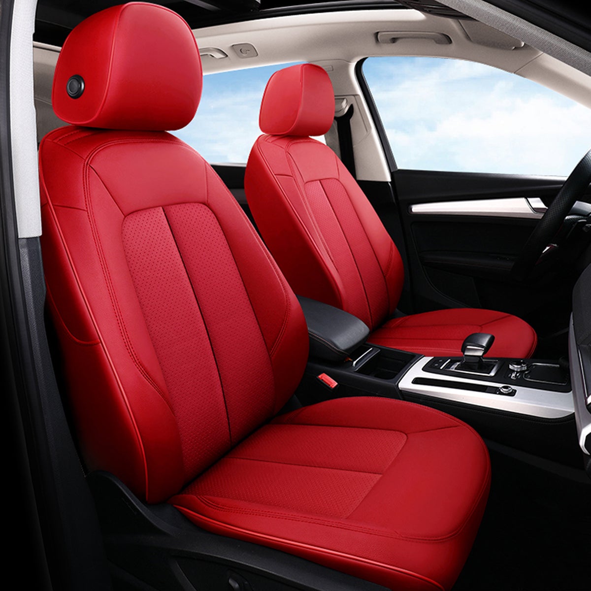 AUDIアウディ 車種専用設計 シートカバー JUSTFIT保証 13色 防水防汚 全席セット 専用シートカバー - 防水5層構造 | iCarCompanion