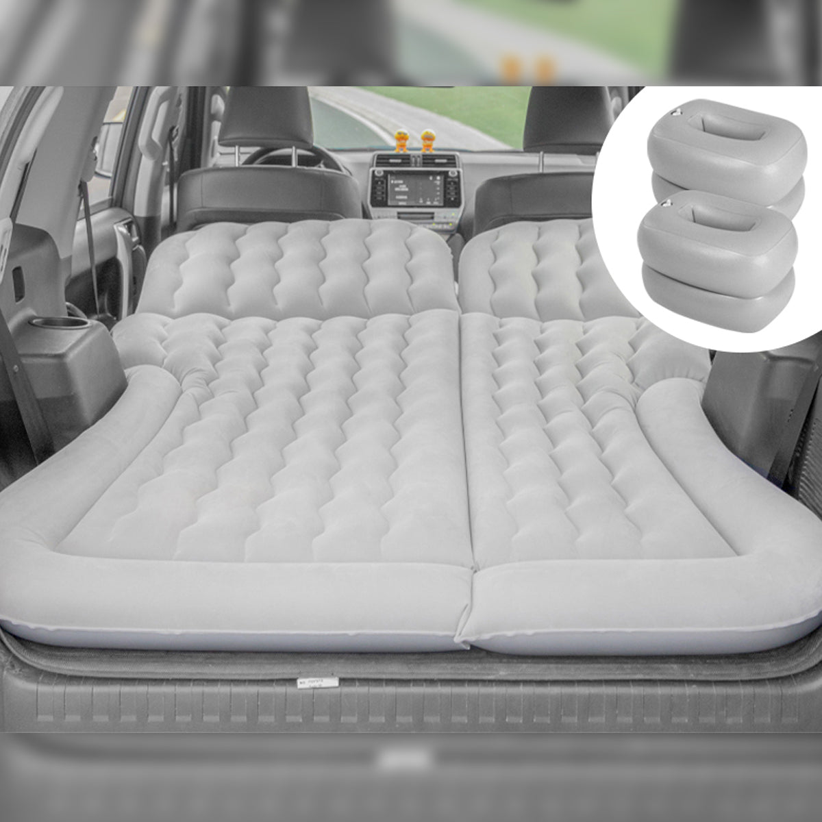 車中泊ベッド 電動ポンプ付属 カー用品 キャンプ用品 エアーベッド SUV車 普通車適用 - iCarCompanion