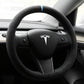 TESLAテスラ  高級スエード ハンドルカバー 手触れよし フィット感抜群 36CM D型 専用ハンドルカバー | iCarCompanion
