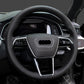 AUDI アウディ 本革 桃ノ木  オーダーメイド ハンドルカバー 編み込み式  握り感抜群 通気性よし 専用ハンドルカバー | iCarCompanion
