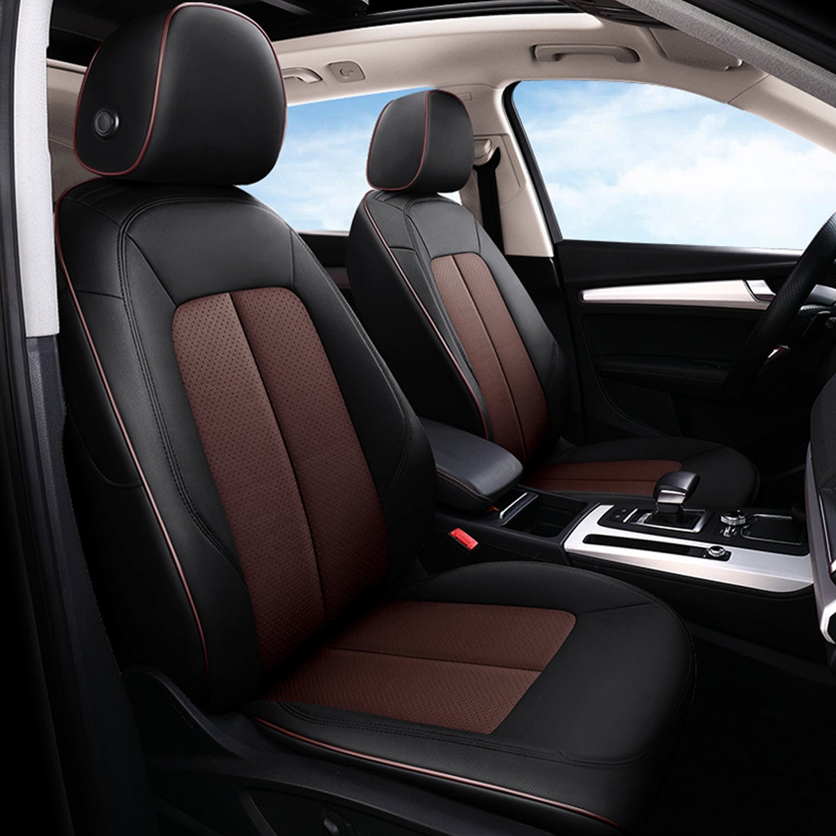 AUDIアウディ 車種専用設計 シートカバー JUSTFIT保証 13色 防水防汚 全席セット 専用シートカバー - 防水5層構造 | iCarCompanion