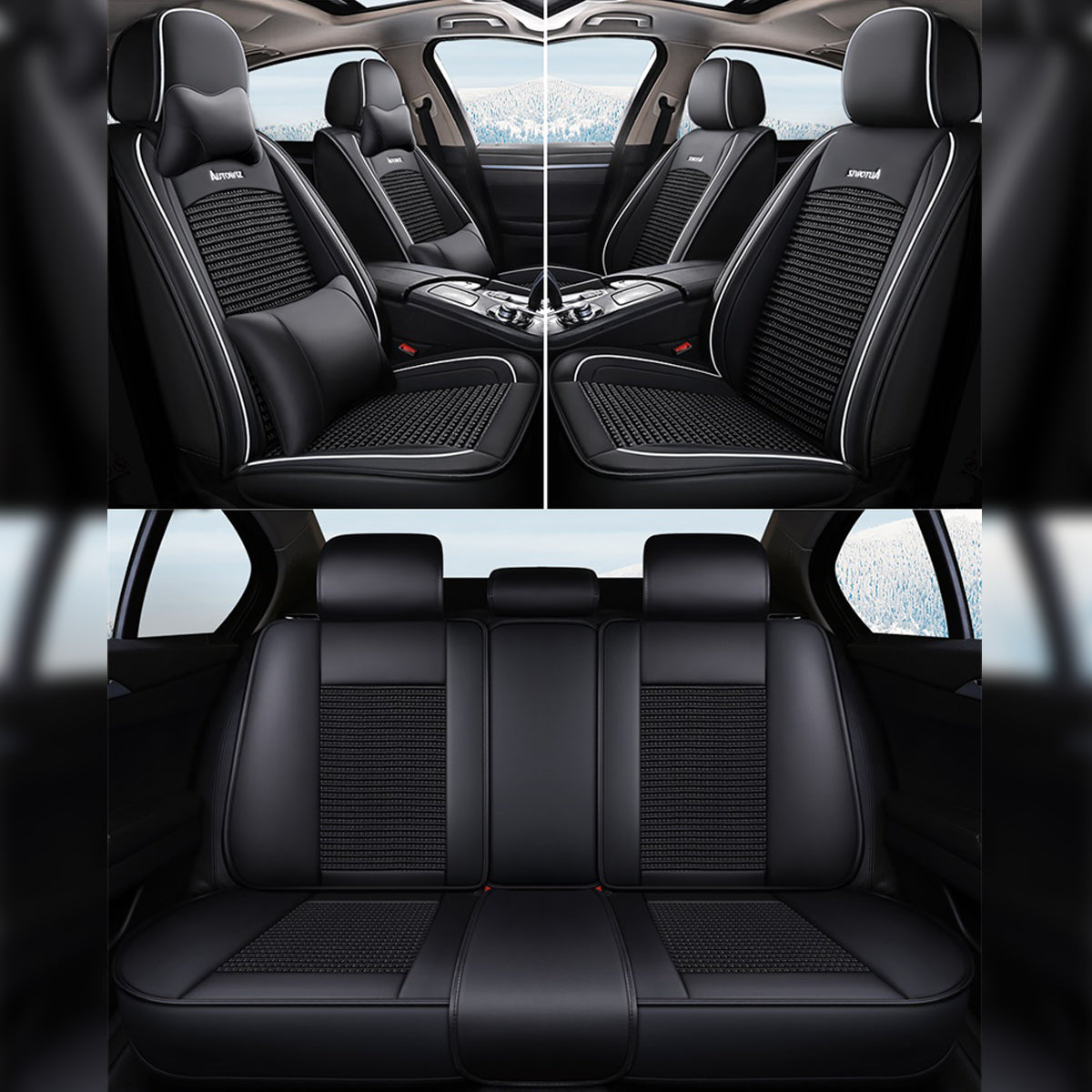 おしゃれ 汎用シートカバー クッション付き 6色レザー 防水防汚 耐久性 軽/普自動車 SUV 専用シートカバー - 防水5層構造 | iCarCompanion