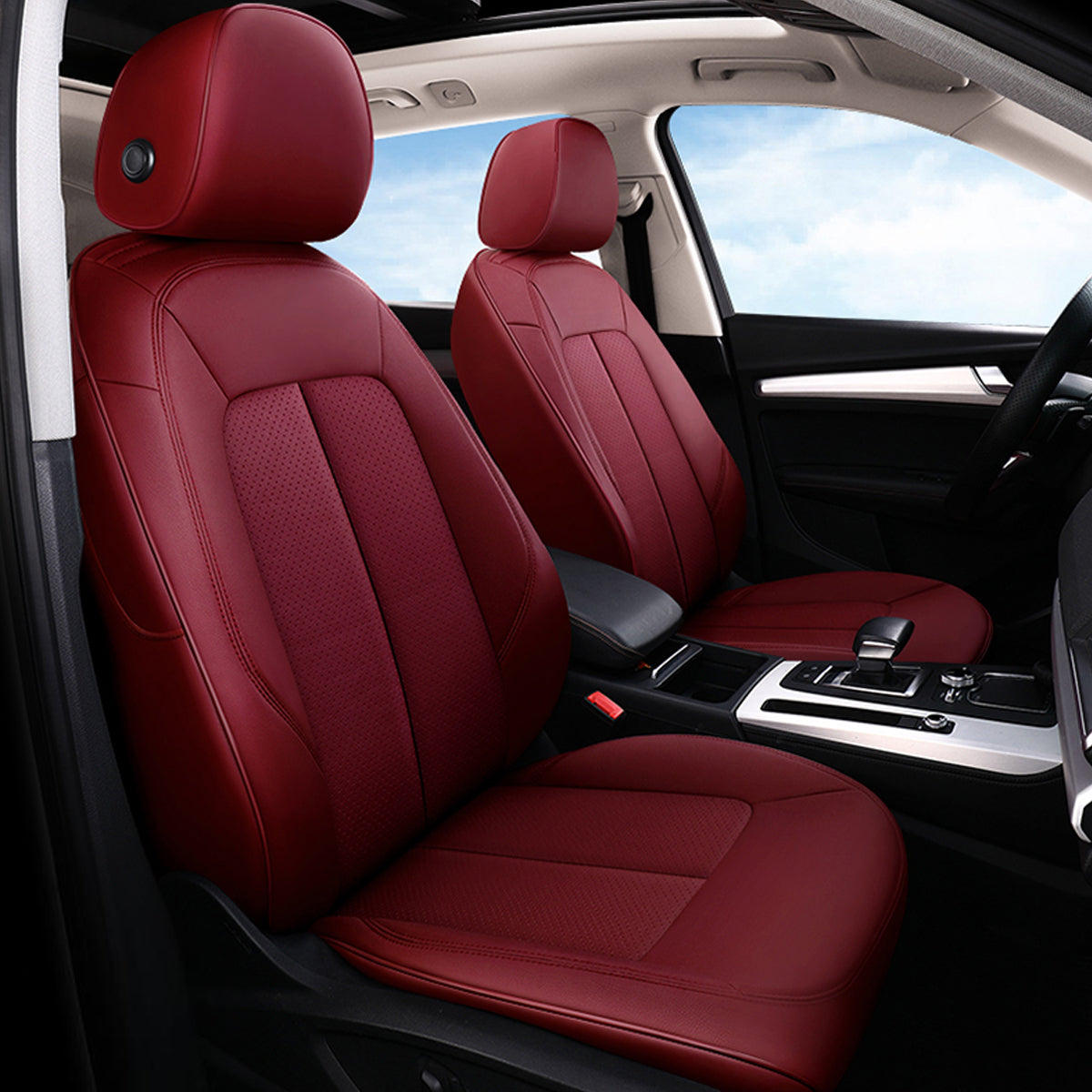AUDIアウディ 車種専用設計 シートカバー JUSTFIT保証 13色 防水防汚 全席セット 専用シートカバー - 防水5層構造 | iCarCompanion