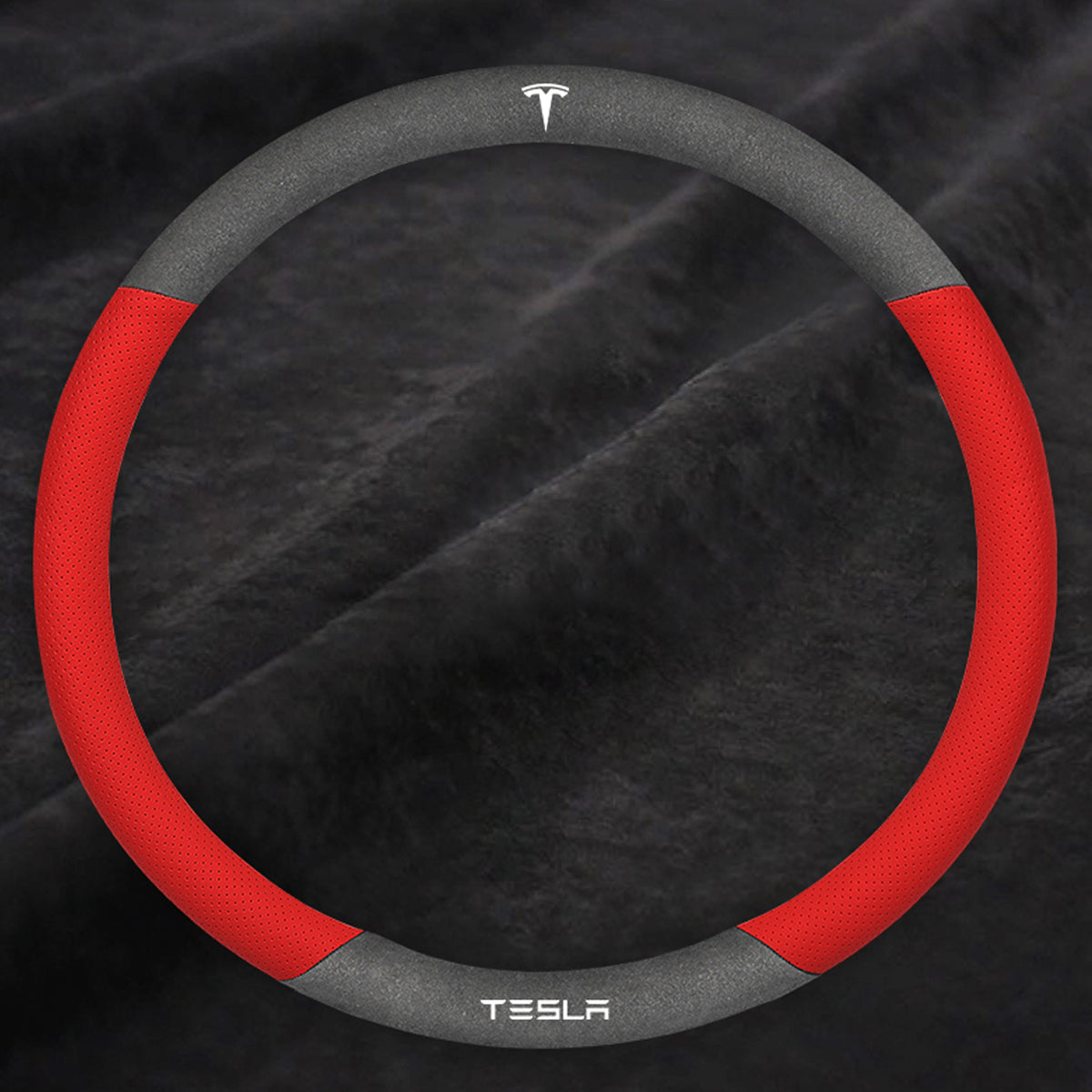 TESLAテスラ model3/Y/X/S 高級レザー スエード ハンドルカバー おしゃれ O型 D型 36CM 専用ハンドルカバー | iCarCompanion