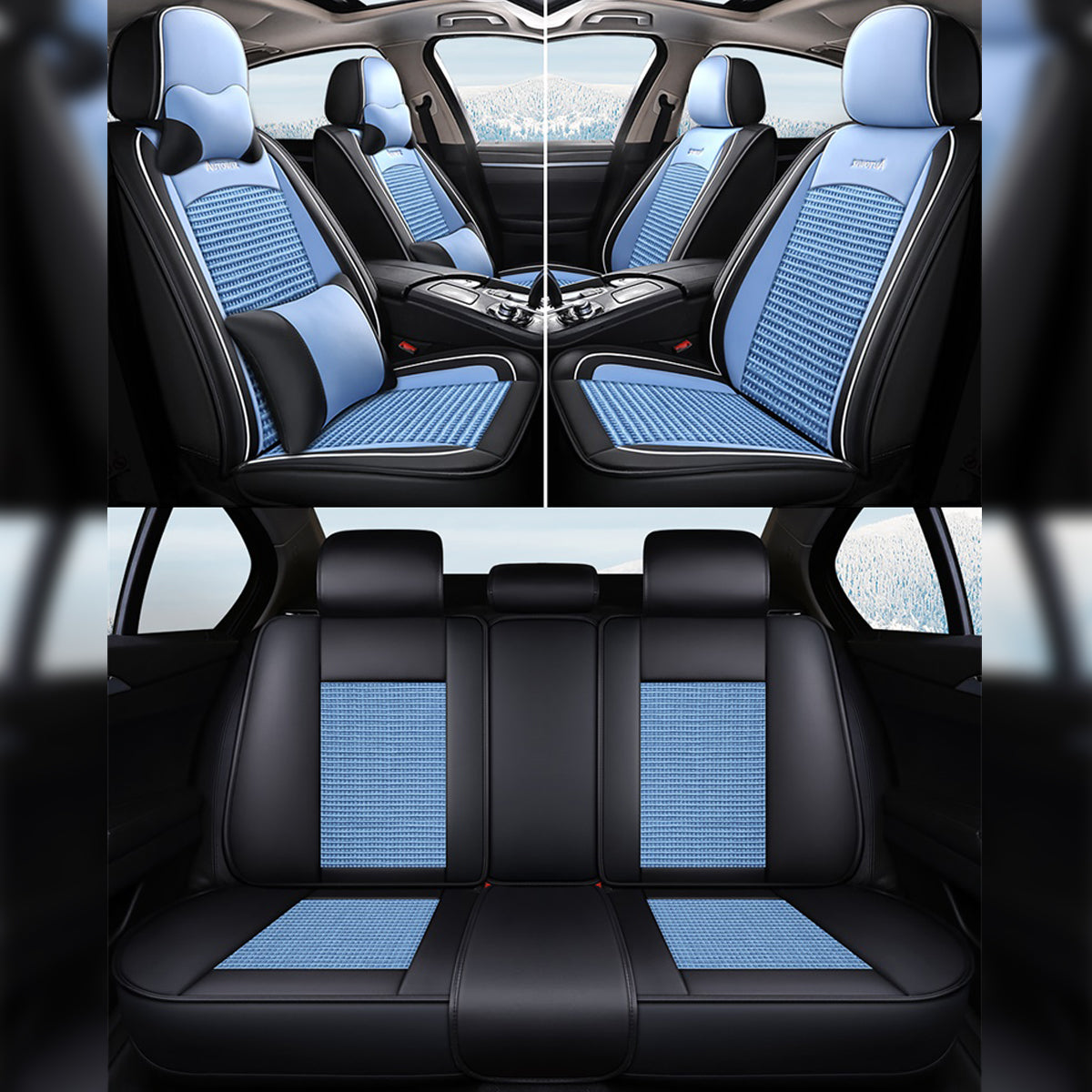 おしゃれ 汎用シートカバー クッション付き 6色レザー 防水防汚 耐久性 軽/普自動車 SUV 専用シートカバー - 防水5層構造 | iCarCompanion