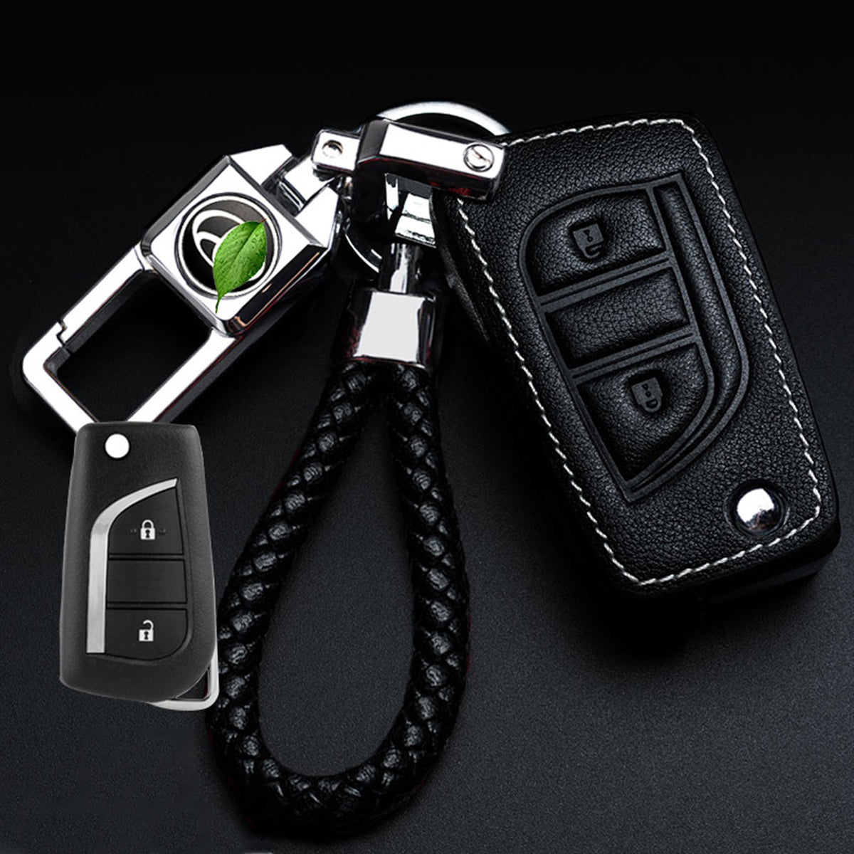 TOYOTA トヨタ スマートキーケース 高級感 キーホルダー 牛革 フィット感 リモコン 汚れ＆傷防止 オシャレ 全面保護の商品画像 11
