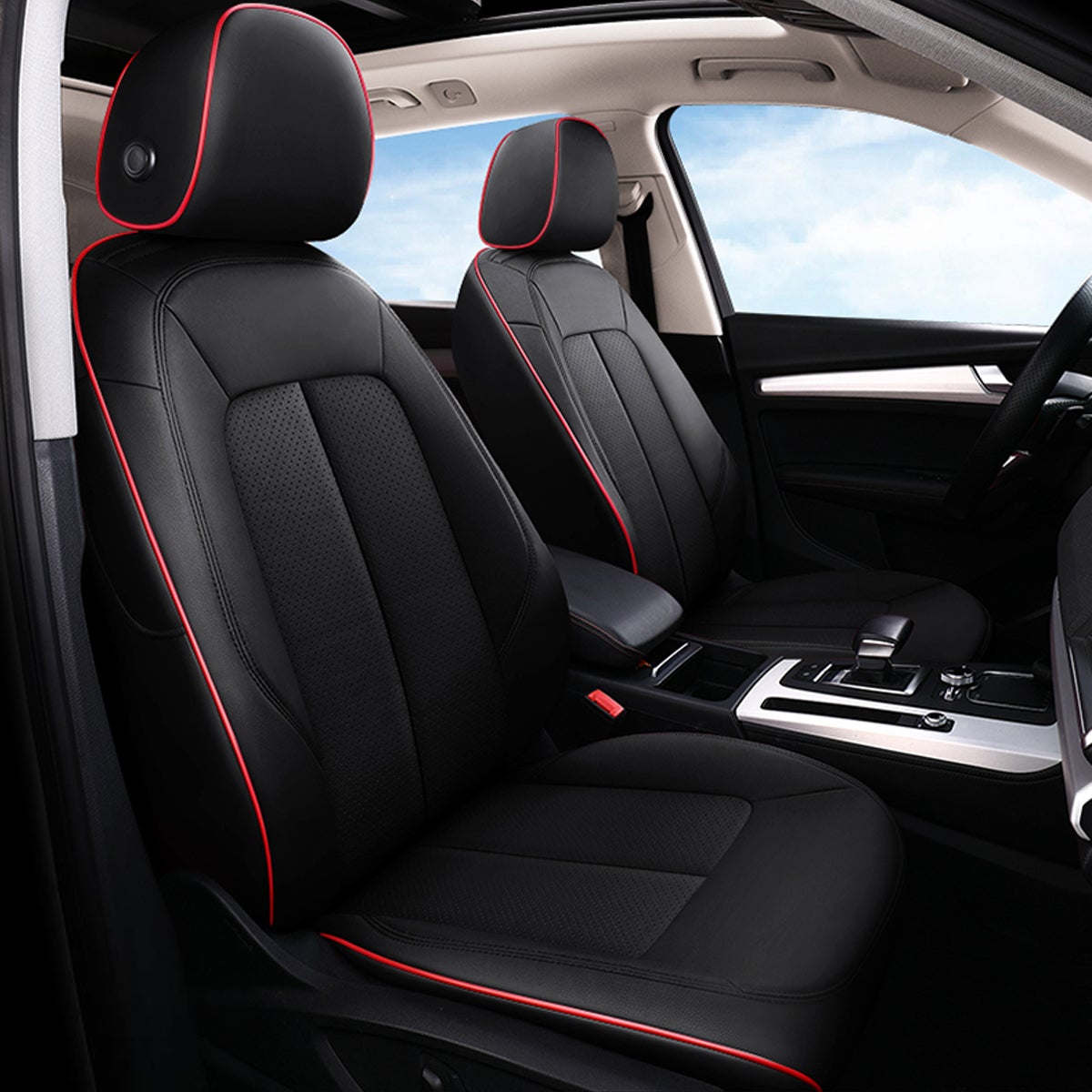 AUDIアウディ 車種専用設計 シートカバー JUSTFIT保証 13色 防水防汚 全席セット 専用シートカバー - 防水5層構造 | iCarCompanion