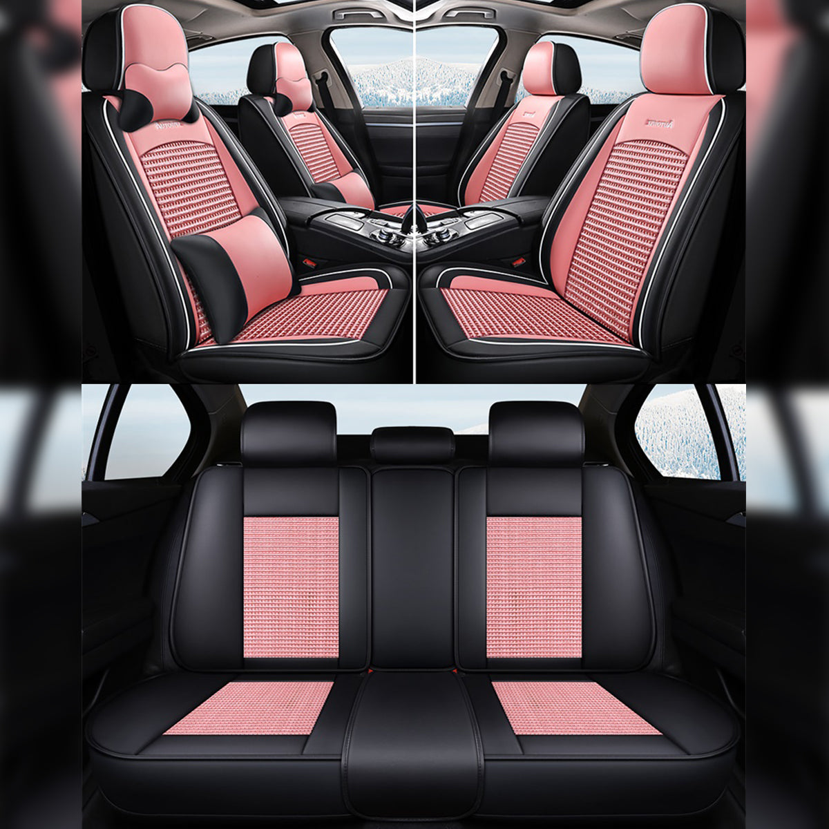 おしゃれ 汎用シートカバー クッション付き 6色レザー 防水防汚 耐久性 軽/普自動車 SUV 専用シートカバー - 防水5層構造 | iCarCompanion