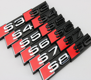 アウディカーステッカーS3S4 S5 S6 SQ3 SQ5 SQ7 RS3RS4修正セルラーネットワークカーロゴの商品画像 1