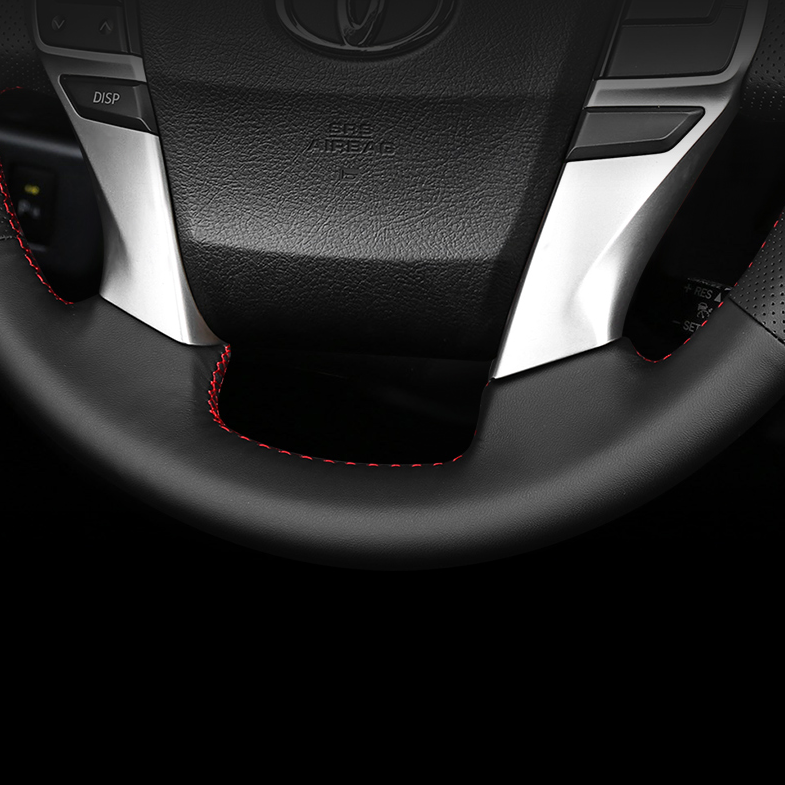 TOYOTA トヨタ 本革 編み込み式 ハンドルカバー オールシーズン  おしゃれ 38cm 専用ハンドルカバー | iCarCompanion
