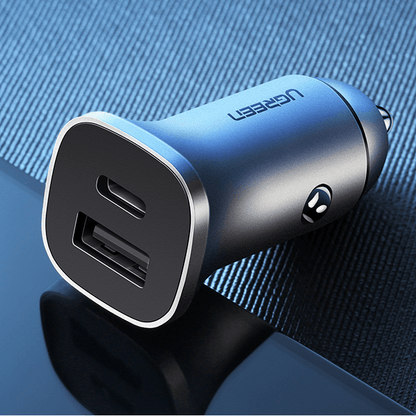 車載充電器 2ポート USB A & USB C カーチャージャー 急速充電USB [36W 12V-24V ] | iCarCompanion