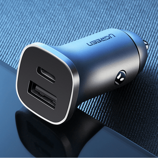 車載充電器 2ポート USB A & USB C カーチャージャー 急速充電USB [36W 12V-24V ] | iCarCompanion