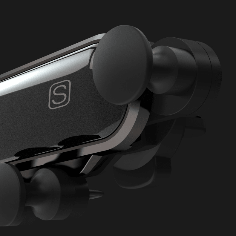 車載スマホホルダー スマホホルダー 重力式自動開閉 エアコン吹き出し口用 シンプル - iCarCompanion