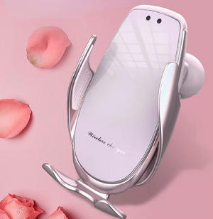 オシャレ 高級感 スマホホルダー ワイヤレス充電 エアコン吹き出し口/ 吸盤タイプ 女性の商品画像 1