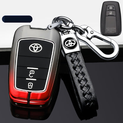 TOYOTA 車用 キーケース キーカバー 高級感 合金製 耐酸化 耐摩耗 耐久性 グラデーション カラー 軽量 防水 鍵を保護