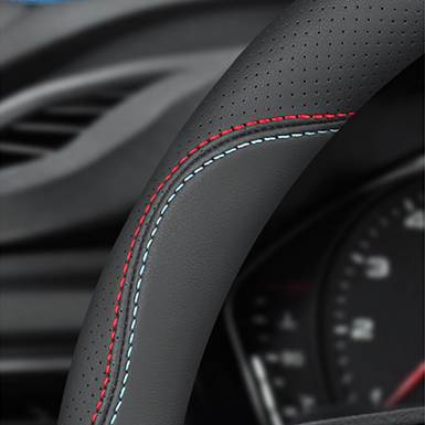 HONDA ホンダ 本革 高級感 ハンドルカバー スポーツ風 手触りよし 取り付け簡単 35~40CM 専用ハンドルカバー | iCarCompanion
