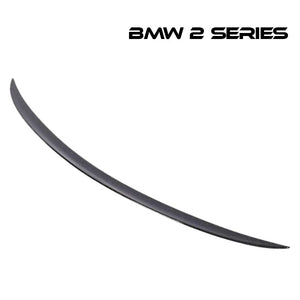 リアスポイラー BMW 2シリーズ 14 - 17年式 カーボンファイバー 貼り付け装着 - iCarCompanion