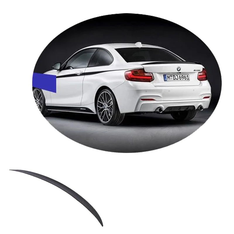 リアスポイラー BMW 2シリーズ 14 - 17年式 カーボンファイバー 貼り付け装着 - iCarCompanion