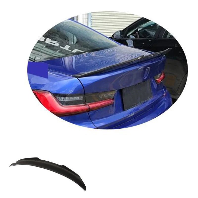 リアスポイラー BMW 3シリーズG20 19 - 22年式 カーボンファイバー 貼り付け装着 - iCarCompanion