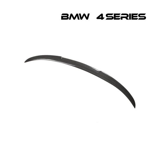リアスポイラー BMW 4シリーズ 13 - 20年式 カーボンファイバー 貼り付け装着 - iCarCompanion