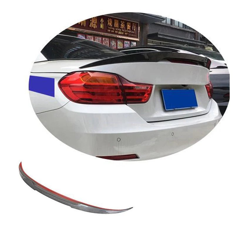 リアスポイラー BMW 4シリーズ F33 F83 14 - 19年式 カブリオレ カーボンファイバー 貼り付け装着 - iCarCompanion