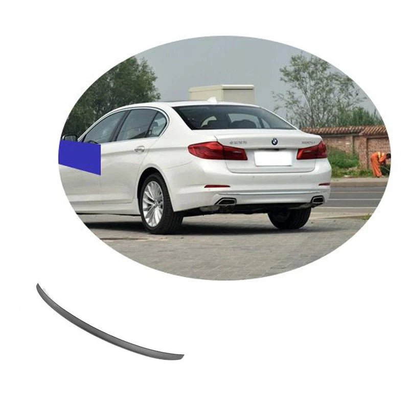リアスポイラーBMW 5シリーズ G30 17 - 18年式 カーボンファイバー 貼り付け装着 - iCarCompanion