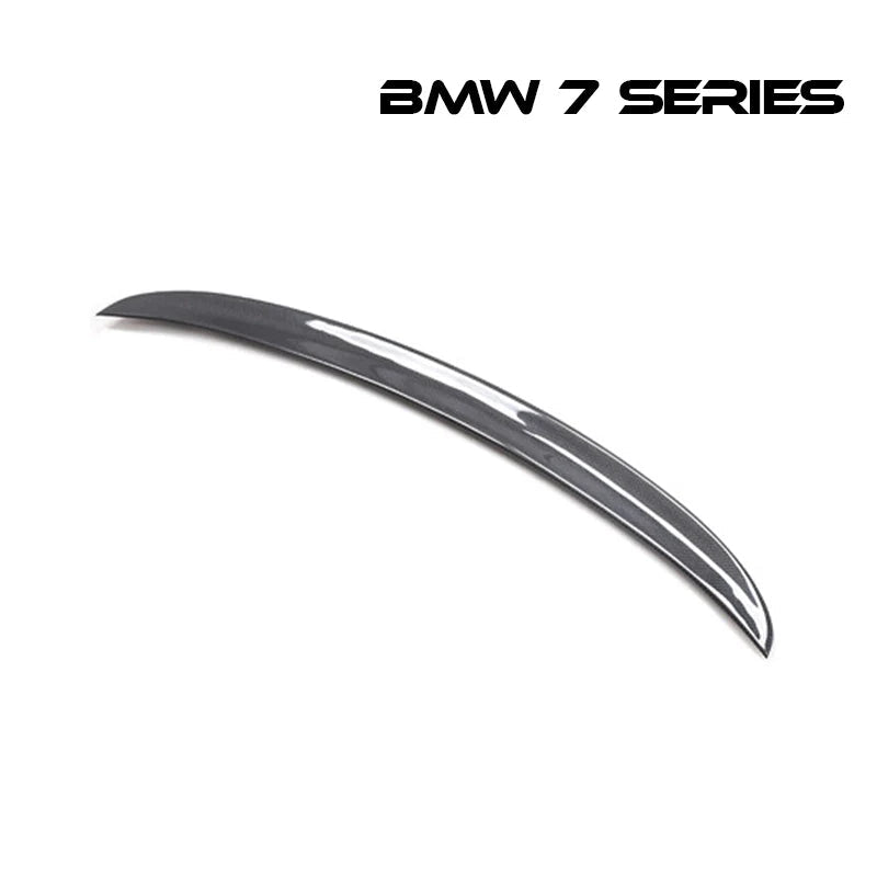 リアスポイラー BMW 7シリーズ 16 - 18年式 カーボンファイバー 貼り付け装着 - iCarCompanion