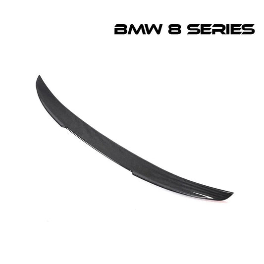 リアスポイラー BMW 8シリーズ G16 18 - 21年式 カーボンファイバー 貼り付け装着 - iCarCompanion