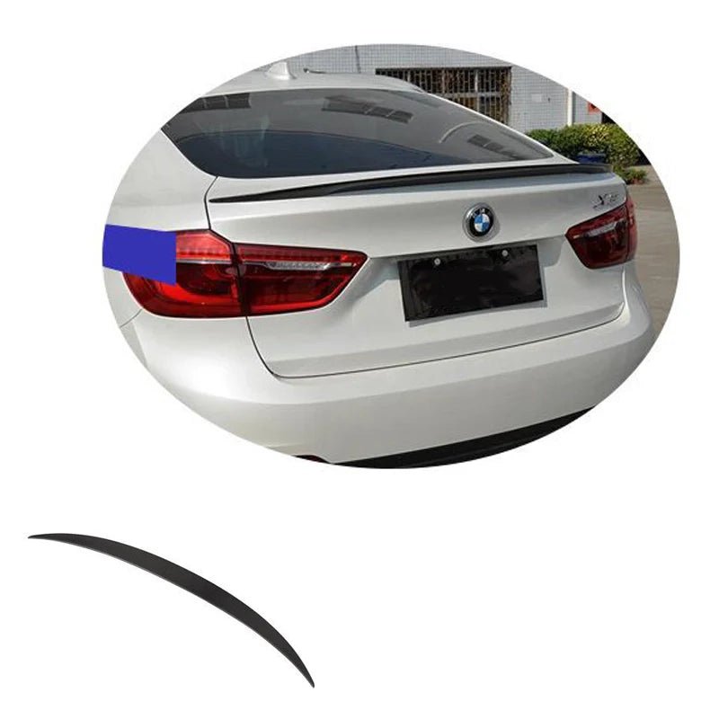リアスポイラー BMW X6 15 - 16年式対応 カーボンファイバー 貼り付け装着 - iCarCompanion