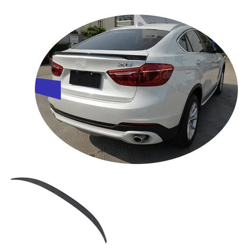 リアスポイラー BMW X6 15 - 16年式対応 カーボンファイバー 貼り付け装着 - iCarCompanion