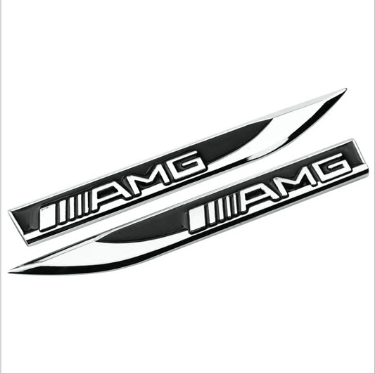 メルセデスベンツフェンダーサイドラベルメタルステッカーCクラスEクラスGLAGLE CLAGLKAMG外装 - iCarCompanion