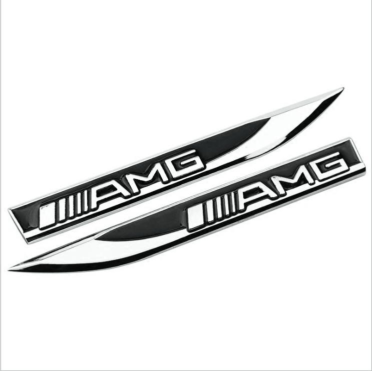 メルセデスベンツフェンダーサイドラベルメタルステッカーCクラスEクラスGLAGLE CLAGLKAMG外装 - iCarCompanion