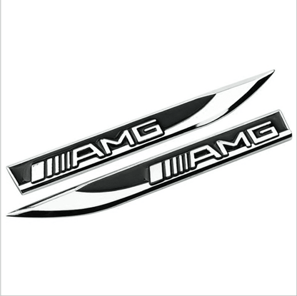 メルセデスベンツフェンダーサイドラベルメタルステッカーCクラスEクラスGLAGLE CLAGLKAMG外装 - iCarCompanion