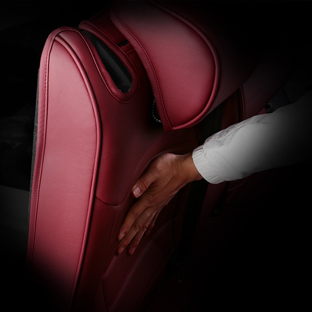 マツダCX - 4専用 JUSTFIT保証 防水 高級シートカバー カスタムロゴ 全席セット おすすめ - iCarCompanion