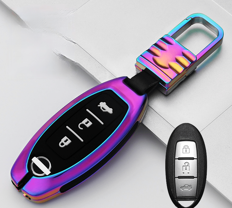 日産NISSAN インテリジェントキーケース キーカバー 高級品 軽量 3/4/5ボタン - iCarCompanion
