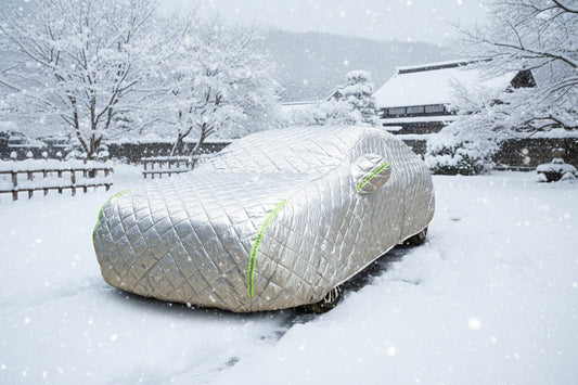 5層構造  厚手 オーダーメイド 凍結防止 防雪防風 極厚 防風ロープ付きボディカバー 専用カーカバー - 防水5層構造 | iCarCompanion
