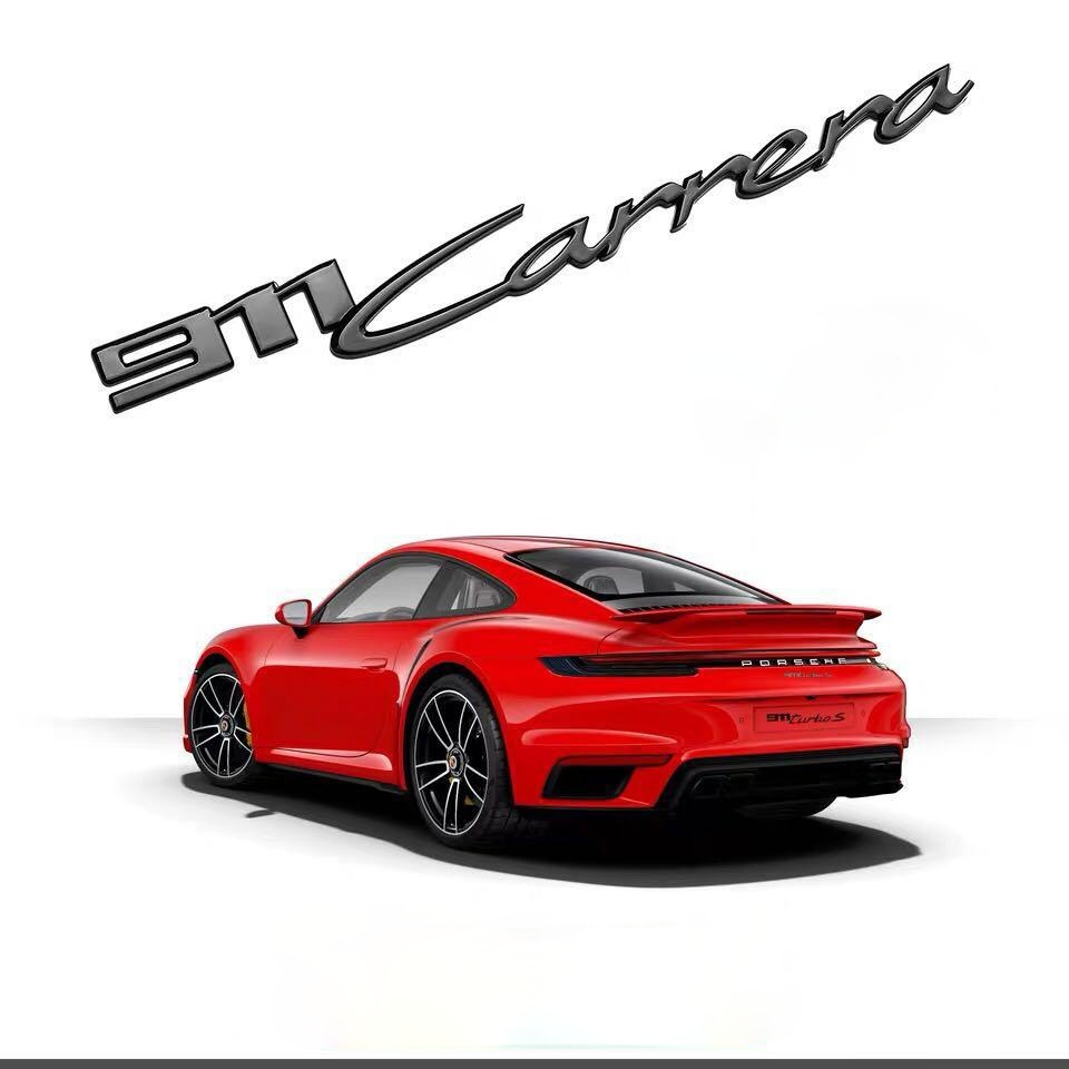 ポルシェ 911 carrera 純正 エンブレム サイド リア シルバー ブラック ボクスター 981 カレラ 911 997 パナメーラ 970 ケイマン カイエンの商品画像 2
