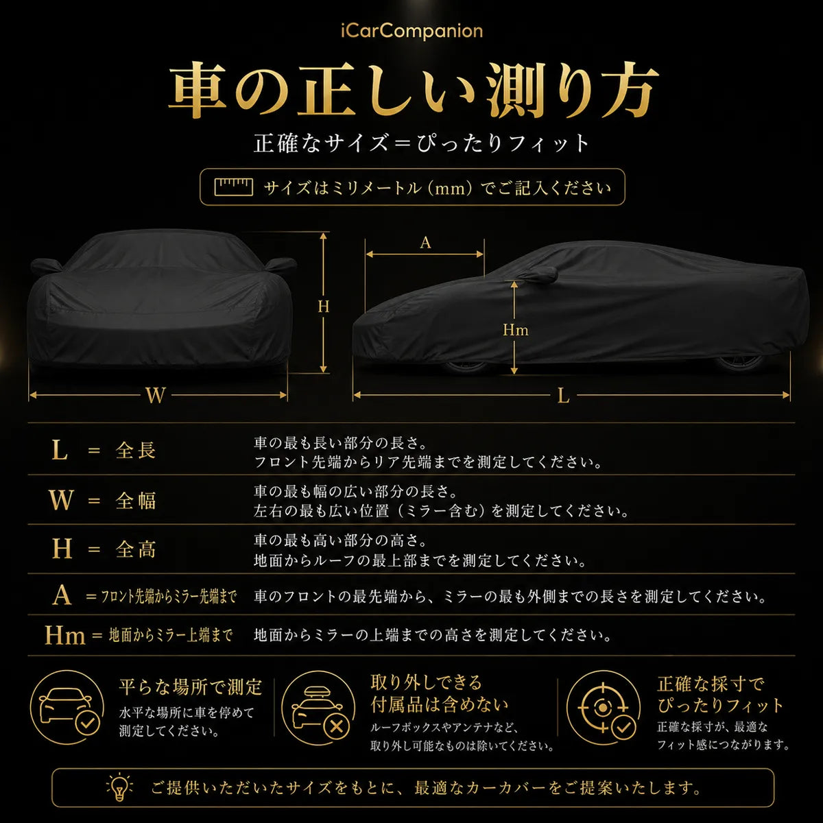 車種専用オーダーメイド 5層構造ボディカバー 2色・ミラー袋有無の商品画像 7