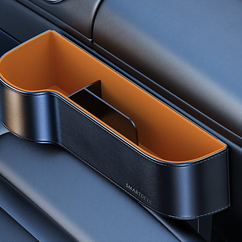 車用収納ボックス 多機能 実用 高級レザー Justfit 大容量 シートポケット ギャップ 隙間収納 - iCarCompanion