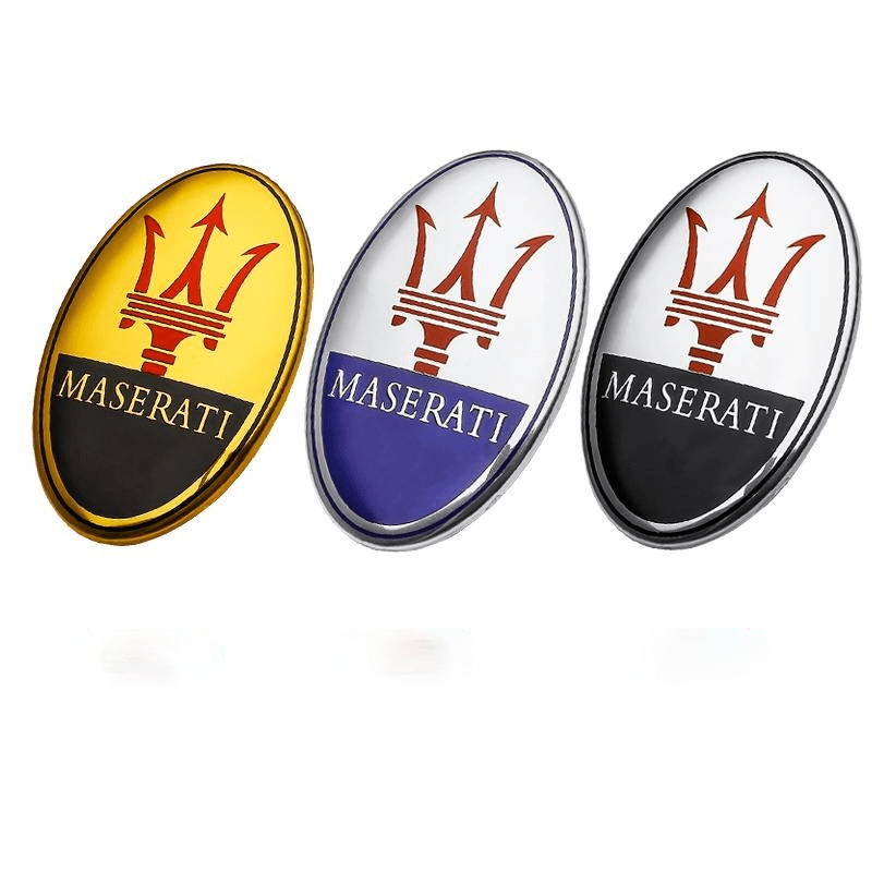 マセラティ　純正エンブレム MASERATI 純正 部品 エンブレム 73 x 45 mm - iCarCompanion