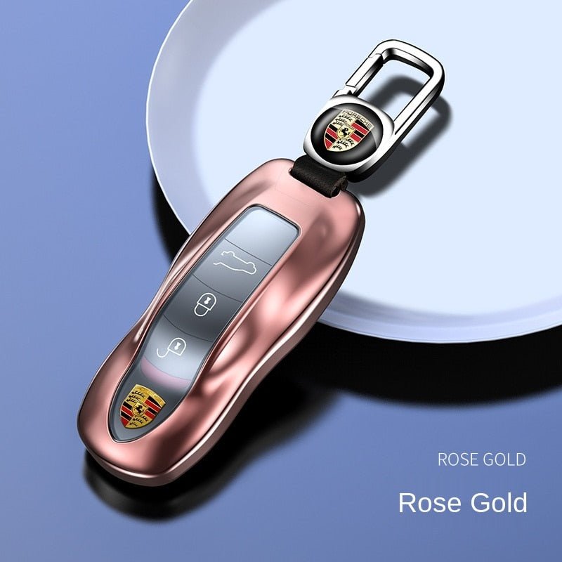 ポルシェPorsche専用キーケース オシャレ 高級合金 贅沢触感 流れ光沢 多色キーカバー キーホルダー - iCarCompanion