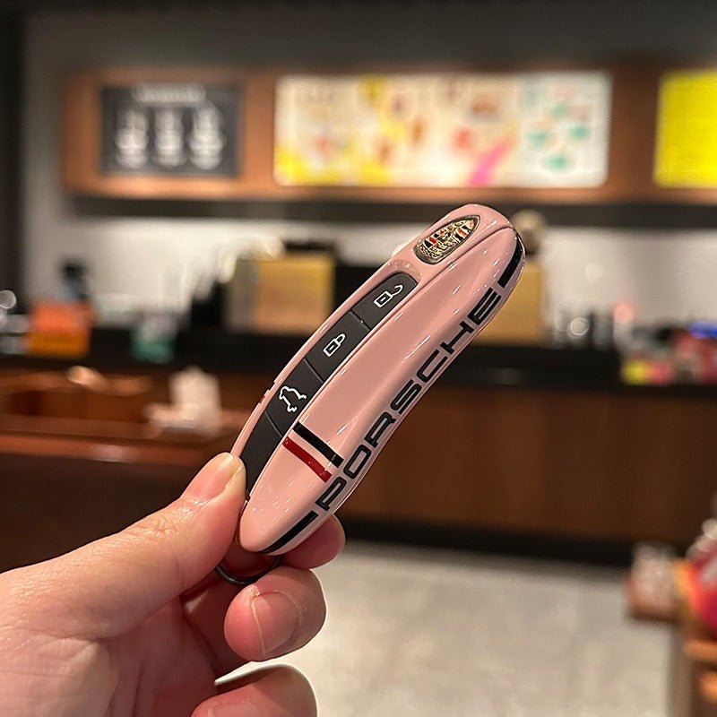 ポルシェPorsche専用キーケース オシャレ 高級感 全面保護 特別デザイン 多色キーカバー キーホルダー - iCarCompanion