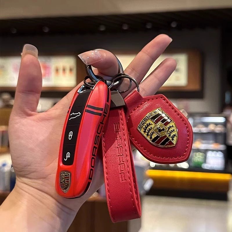 ポルシェPorsche専用キーケース オシャレ 高級感 全面保護 特別デザイン 多色キーカバー キーホルダー - iCarCompanion