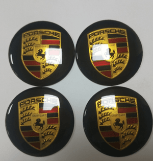最高品質　Porsche ポルシェ ホイールセンターキャップ ブラック - iCarCompanion