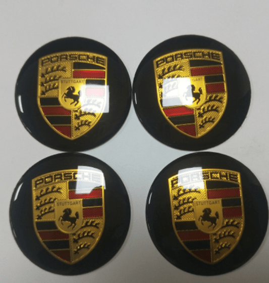 最高品質　Porsche ポルシェ ホイールセンターキャップ ブラック - iCarCompanion